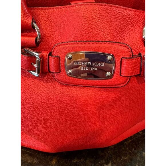 Michael Kors Large Hamilton Satchel Mandarin Orange Gold Hardware Bag - Picture 2 of 10